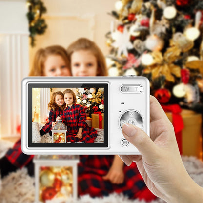 4K HD 1080P Portable Vlogging Camera 16X Zoom Autofocus Vlogging Camera Anti-Shake 2.4 Inch IPS Screen for Photography and Video