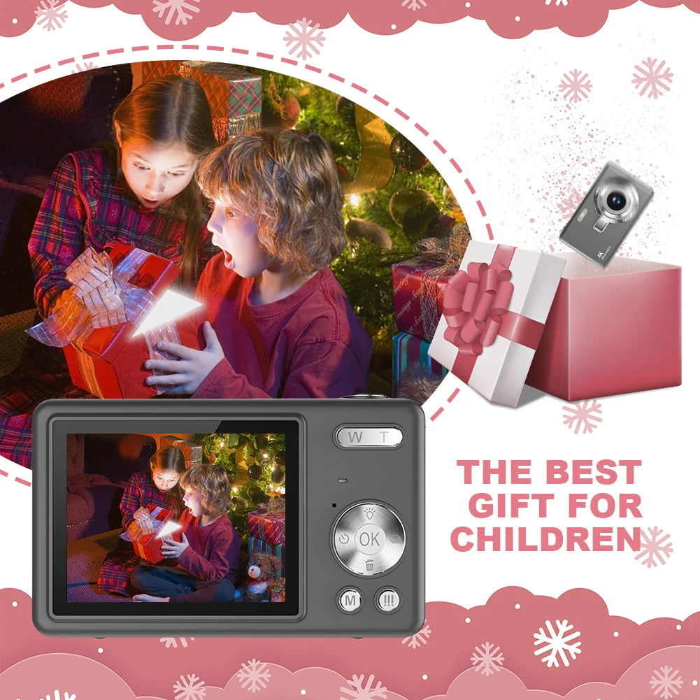 4K HD 1080P Portable Vlogging Camera 16X Zoom Autofocus Vlogging Camera Anti-Shake 2.4 Inch IPS Screen for Photography and Video