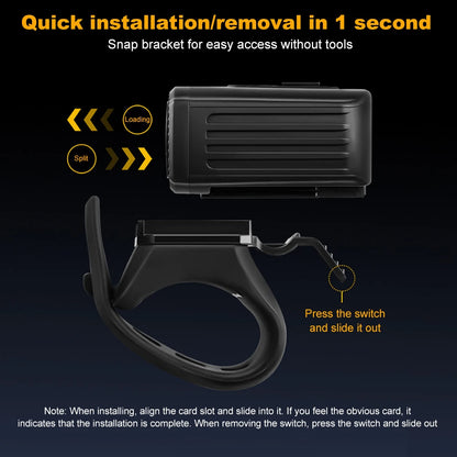 LED Bicycle Headlight High Beam Low Beam USB Charging Bike Handlebar Flashlight 5 Modes Waterproof Bicycle Front Lamp Accessory