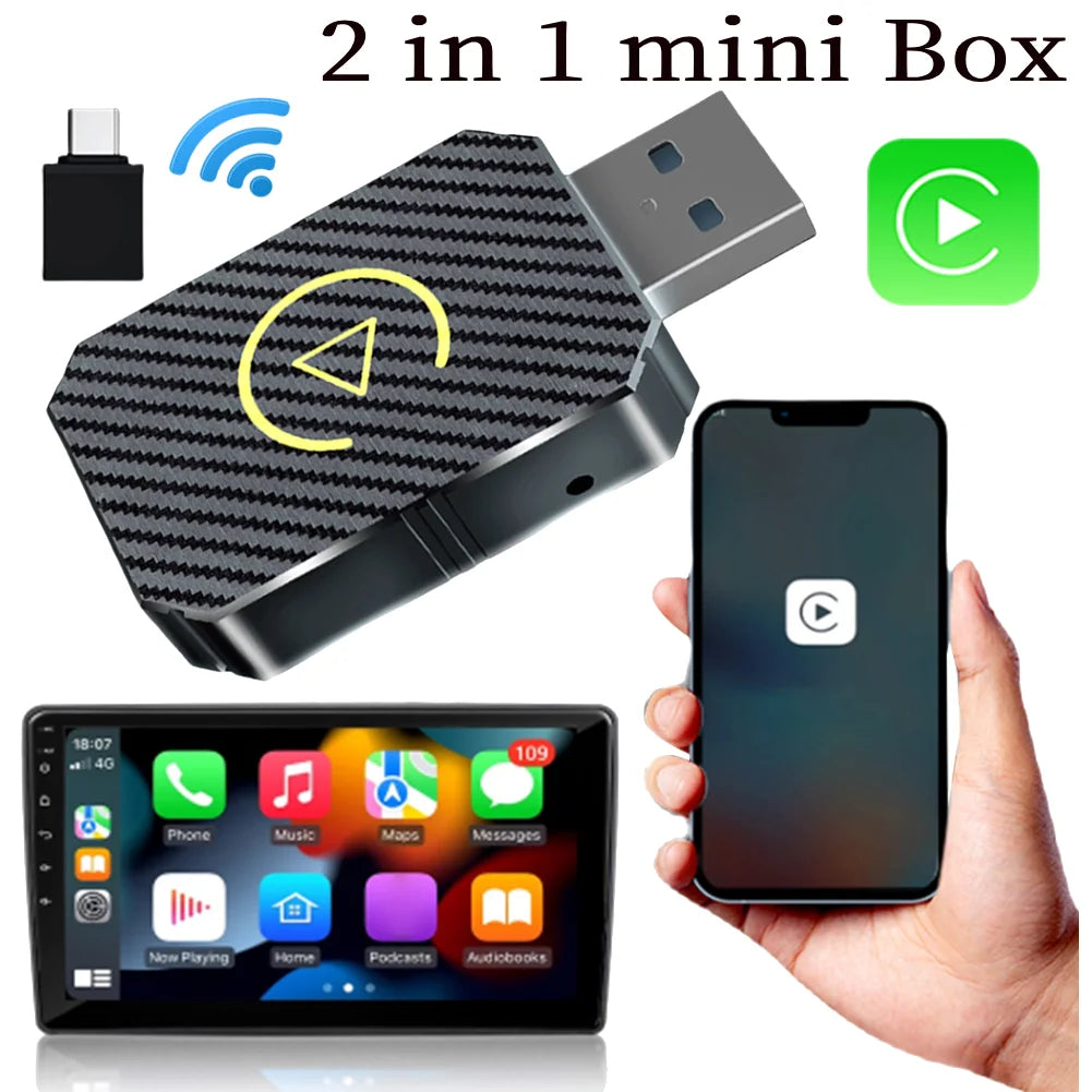 wireless CarPlay Android Auto adapter 2025 2 in 1 Wireless CarPlay